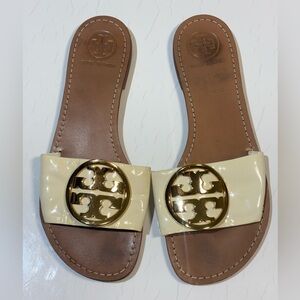 Tory Burch Women's Gold and Cream Sandals